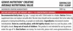 CREATINE MONOHYDRATE 400g genius nutrition - Image 2